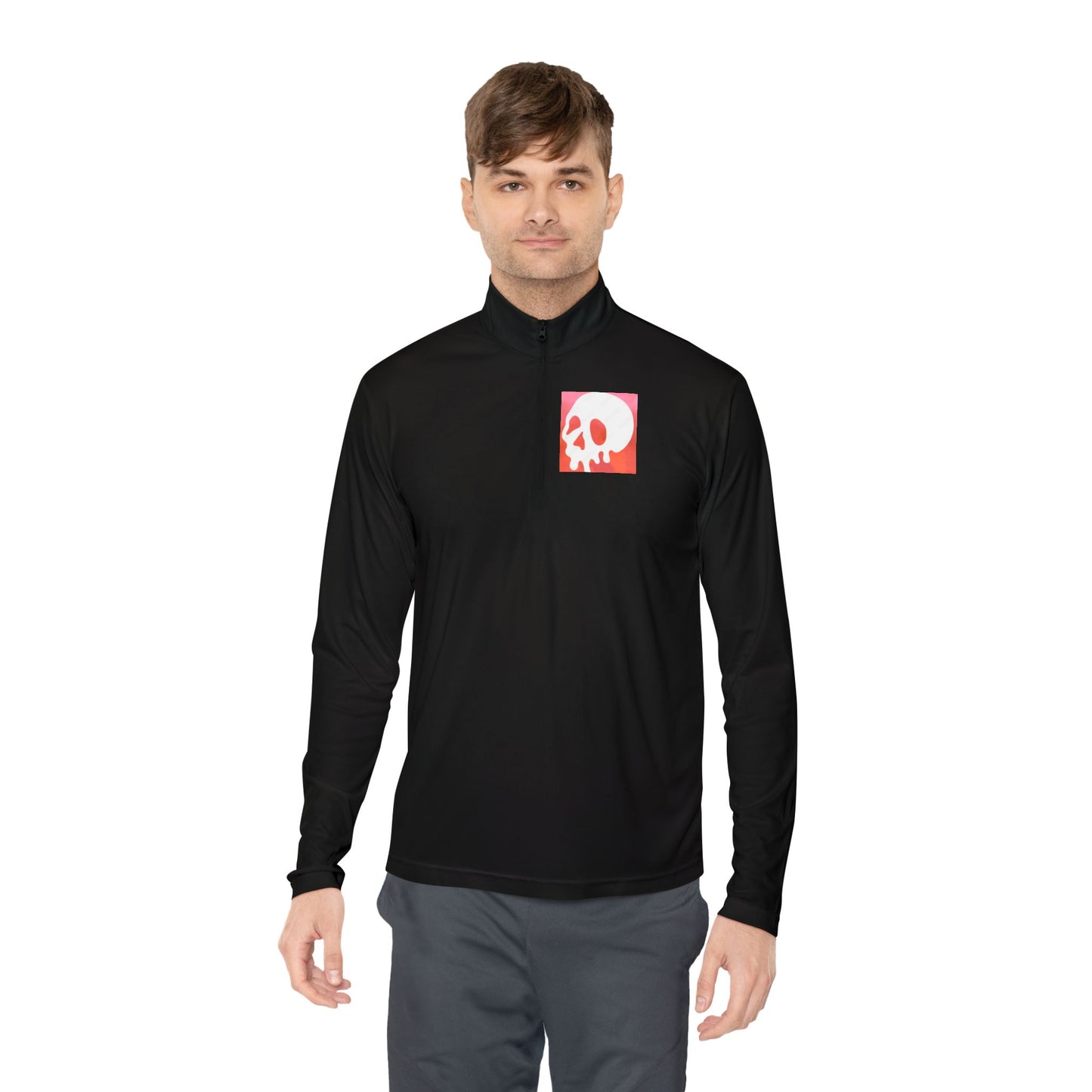 Hype Skull Gradient Quarter-Zip Pullover